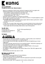 Preview for 6 page of König SAS-ALARMDW01 User Manual