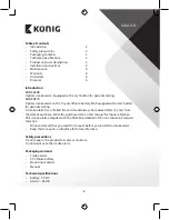 Preview for 2 page of König SAS-SA100 Manual