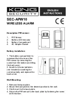 König SEC-APW10 Instructions предпросмотр