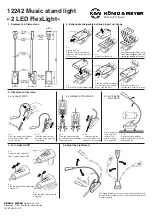 Предварительный просмотр 2 страницы Konig & Meyer 2 LED FlexLight Quick Start Manual