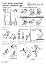 Preview for 2 page of Konig & Meyer Double LED FlexLight Installation Instructions