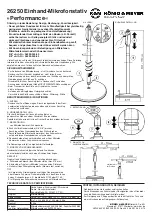 Preview for 1 page of Konig & Meyer Performance 26250 Series Quick Start Manual