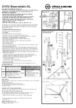 Предварительный просмотр 1 страницы Konig & Meyer Speaker stand XL 21472 Quick Start Manual