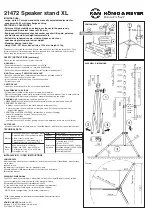 Предварительный просмотр 5 страницы Konig & Meyer Speaker stand XL 21472 Quick Start Manual