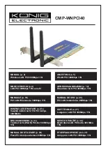 König Electronic CMP-WNPCI40 Manual preview