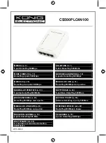 König Electronic CS500PLC4N100 Manual preview