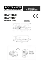 Предварительный просмотр 1 страницы König Electronic HAV-TR20 Instructions