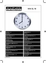 König Electronic KN-CL10 Manual preview