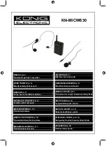 König Electronic KN-MICW630 Manual preview