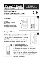 Konig Security SEC-ADW10 Instructions предпросмотр