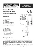 Konig Security SEC-APR10 Instructions preview