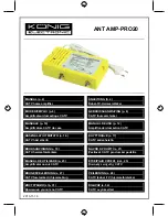 Предварительный просмотр 1 страницы Konig ANT AMP-PRO20 Manual