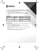 Предварительный просмотр 3 страницы Konig CSBTRCVR100 Manual