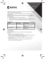 Предварительный просмотр 6 страницы Konig CSBTRCVR100 Manual