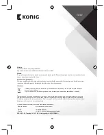 Предварительный просмотр 34 страницы Konig CSBTRCVR100 Manual