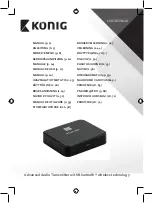 Konig CSBTRCVR110 Manual preview