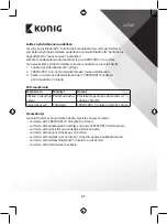 Предварительный просмотр 27 страницы Konig CSBTRCVR110 Manual