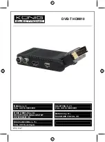 Предварительный просмотр 1 страницы Konig DVB-T HDMI10 Manual