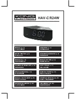 Konig HAV-CR24W Manual preview