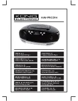 Konig HAV-PRCD14 Manual preview