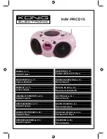 Konig HAV-PRCD15 User Manual preview