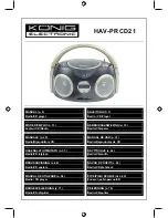 Konig HAV-PRCD21 User Manual preview