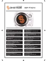 Preview for 1 page of Konig Onstage OSP-TTA210 Manual