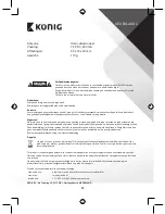 Предварительный просмотр 21 страницы Konig SAS-TRANS40 Manual