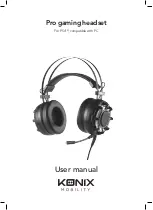 Konix MYTHICS PS-U800 User Manual предпросмотр