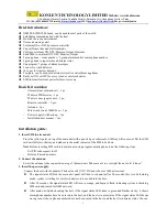 Preview for 2 page of Konlen KL-H21B Installation And User Manual