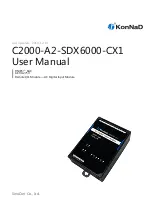 KonNad C2000-A2-SDX6000-CX1 User Manual preview