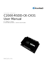 Предварительный просмотр 1 страницы KonNad C2000-RSDD-CK-CK31 User Manual