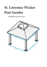 Preview for 1 page of Kontiki St. Lawrence Wicker Post Gazebo Installation Instructions Manual