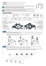 Preview for 6 page of Kontiki St. Lawrence Wicker Post Gazebo Installation Instructions Manual