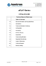 Kontron aFLAT Series Manual preview