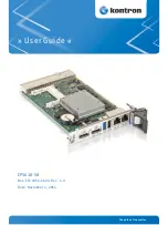 Preview for 1 page of Kontron CP3010-SA User Manual