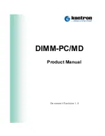 Kontron DIMM-PC/MD Product Manual предпросмотр