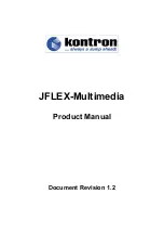 Предварительный просмотр 1 страницы Kontron JFLEX-Multimedia Product Manual