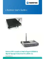 Предварительный просмотр 1 страницы Kontron KOPS800 User Manual