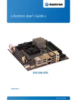 Kontron KTA70M/mITX User Manual preview