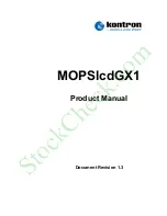 Kontron MOPSlcdGX1 Product Manual предпросмотр