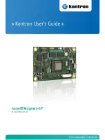 Предварительный просмотр 1 страницы Kontron nanoETXexpress-SP User Manual