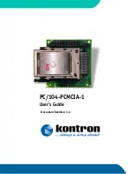 Kontron PC/104-PCMCIA-1 User Manual preview