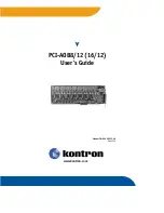 Preview for 1 page of Kontron PCI-AOB16/12 User Manual