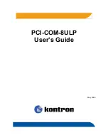 Kontron PCI-COM-8ULP User Manual preview