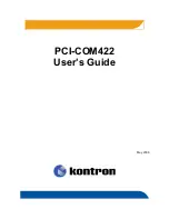 Kontron PCI-COM422 User Manual preview