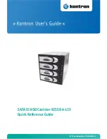 Предварительный просмотр 1 страницы Kontron SATA II HDD Canister KISS DA 435 Quick Reference Manual