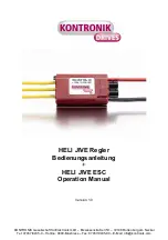 Предварительный просмотр 1 страницы KONTRONIK HELI JIVE ESC Operation Manual