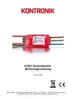 Предварительный просмотр 1 страницы KONTRONIK KOBY 40 LV Operation Manual