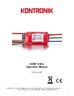 Предварительный просмотр 9 страницы KONTRONIK KOBY 40 LV Operation Manual